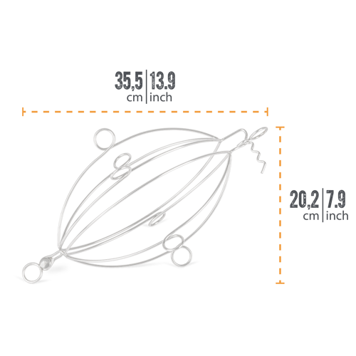 Petromax Geflügel-Grillkorb mit Kette und Haken