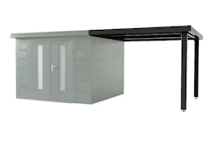 Wolff Finnhaus Terrasse 1524 Anthrazit für Premium Metall Gartenhäuser (Breite 150 cm)Zubehörbild
