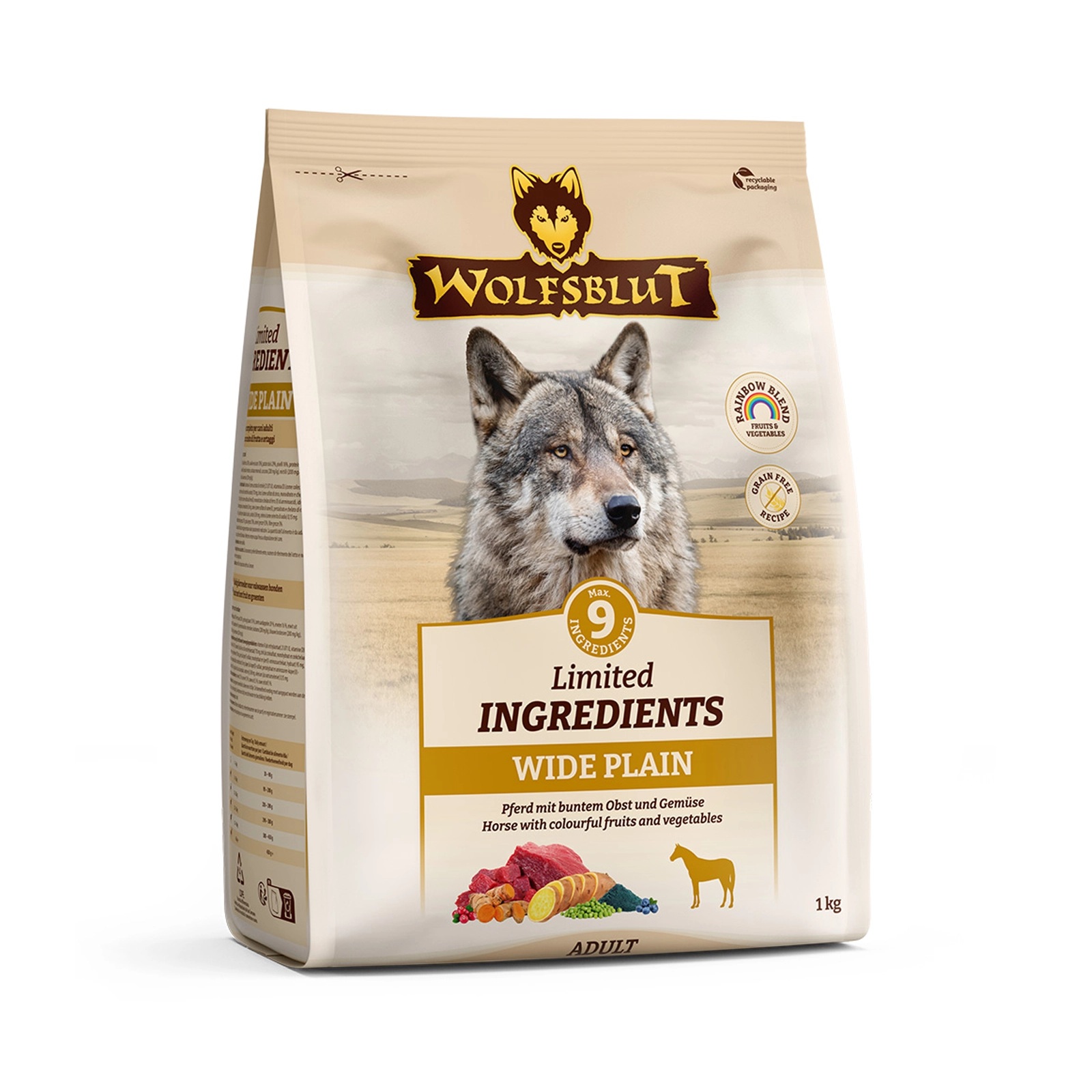 Wolfsblut Limited Ingredients 1kg Wide Plain Adult