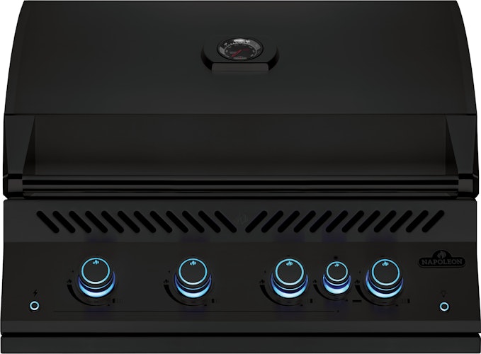 NAPOLEON Gasgrill 700-Series 32", Mattschwarz, Einbaugrill, inkl. Drehspieß