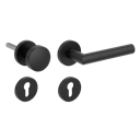 Vorschaubild GRIFFWERK Wechselgarnitur LUCIA PROF Schraubtechnik GK3 Rosetten rund Knopf R2 Graphitschwarz R