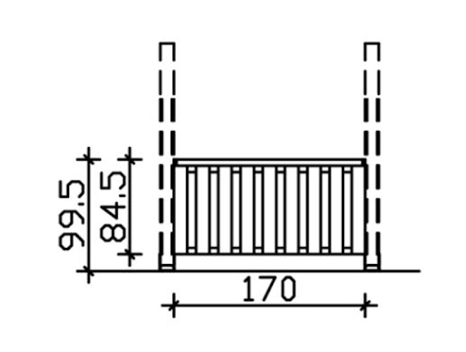 Skan Holz Brüstung Deckelschalung für Terrassenüberdachung Douglasie