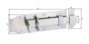 Vorschaubild Alberts® Schlossriege galvanisch verzinkt dickschichtpasiviert, Platte LxB180x64mm 116743