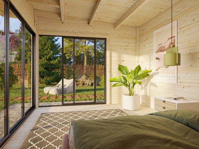 Palmako Gartenhaus Andrea 11,2 m² mit Schiebetür - 44 mm