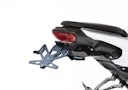 Vorschaubild PROTECH X-SHAPE 125ccm Kennzeichenhalter SET mit Reflektor und Beleuchtung Alu & Stahl Schwarz für HONDA CB125R
