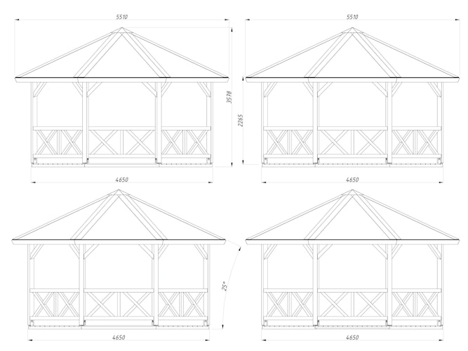 Palmako Pavillon Betty 18,0 m²