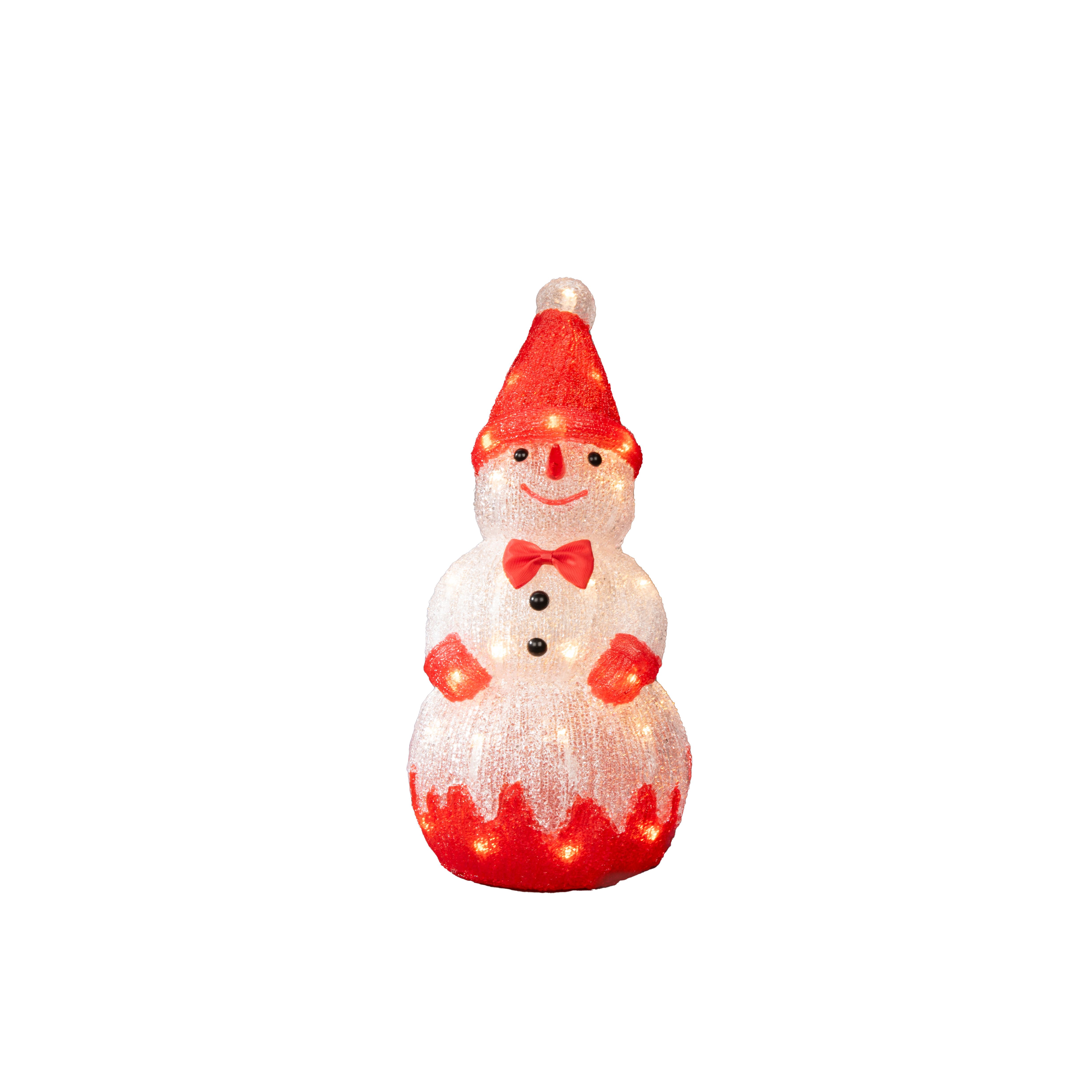 Konstsmide Weihnachtsbeleuchtung LED Acryl Schneemann warmweiß