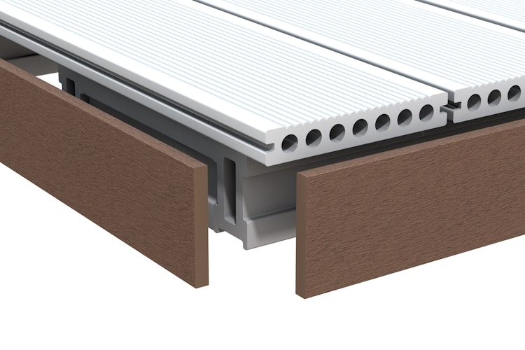 TraumGarten DreamDeck Abschlussleiste Braun 10x80x2000