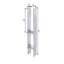 Vorschaubild Alberts® H-Pfostenträger 300x60x5mm für verschiedene Pfostenstärken
