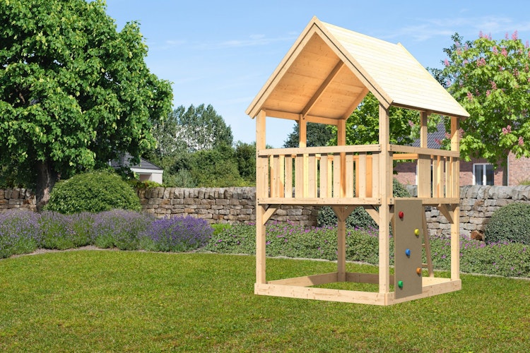 Akubi Kinderspielturm Luis inkl. Kletterwand