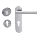 Vorschaubild Griffwerk Wechselgarnitur LUCIA PROFESSIONAL GK4 - Kurzschild  rund - Edelstahl matt
