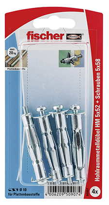 FISCHER Hohlraum-Metalldübel HM 5x52 SK (4 St.)