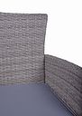 Vorschaubild Garden Pleasure Balkon-Set DAKOTA, Tisch 70 x 60 + 2 Sessel, Polyrattan / Akazie / Kissen 100 % Polyester