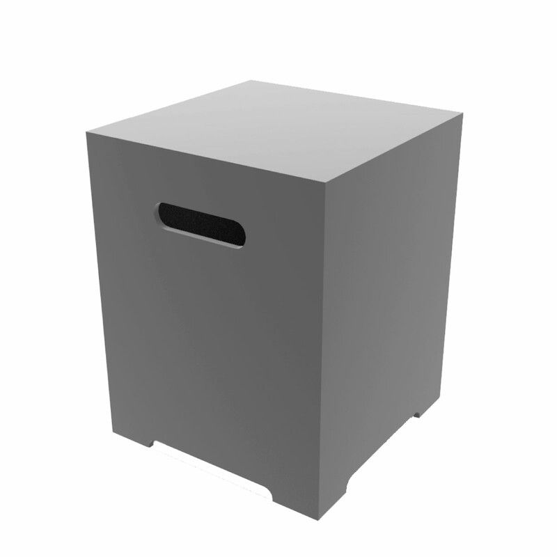Gardenforma Abdeckung for Gasflaschen, Beton-Optik grau, Faserbeton für 5kg Gasbehälter 