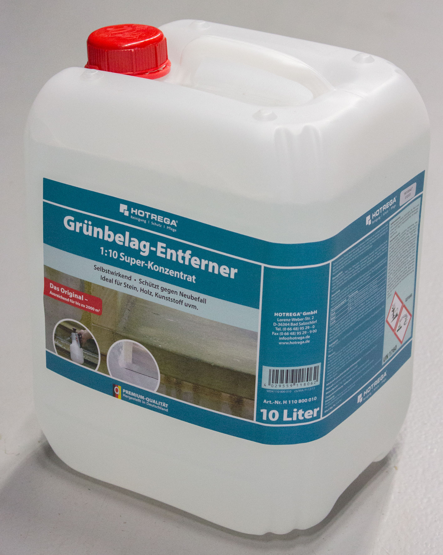 Hotrega Grünbelag-Entferner 10 Liter Kanister (Konzentrat)