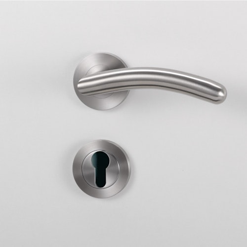 Griffwerk Türgriff SAVIA K4 PROFESSIONAL Schraubrosette- Edelstahl matt