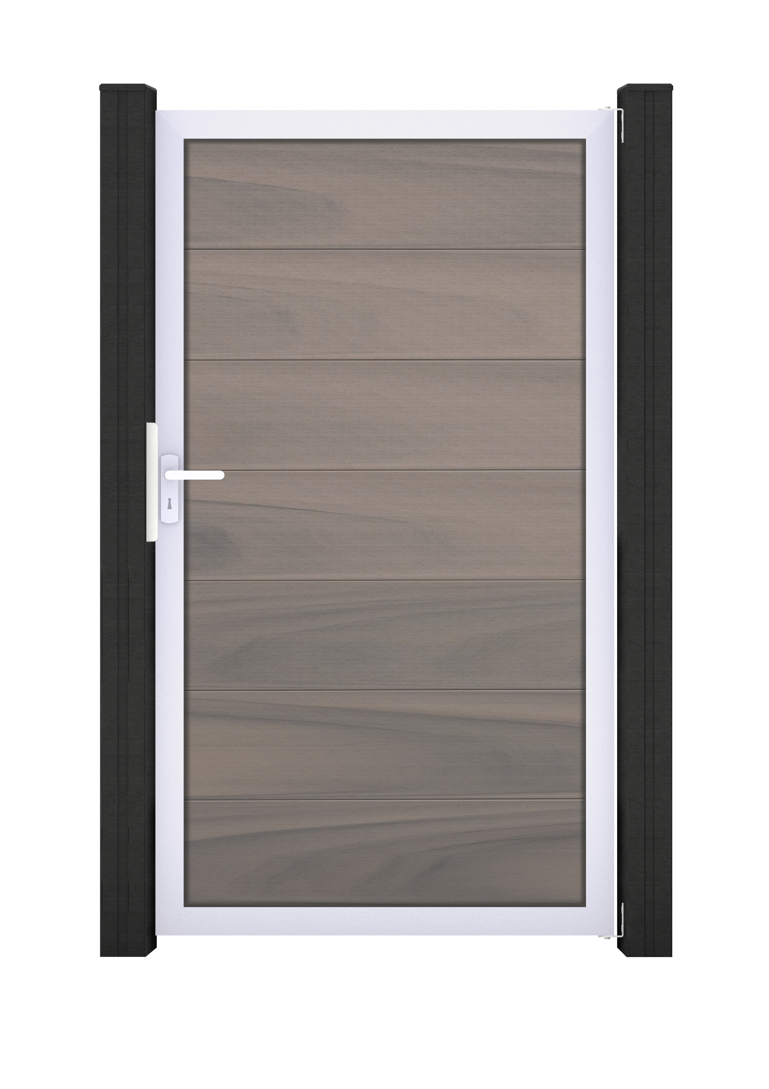 GroJa Solid Grande Tor 1-flügelig Sondermaß mit Aluminiumrahmen Bi-Color co-extrudiert