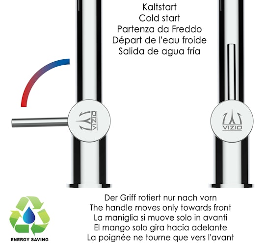 3 Wege Wasserhahn Küchenarmatur, FL, mit 360° schwenkbarem Auslauf, abnehmbare 2 strahl Handbrause, Verchromt / Schwarz