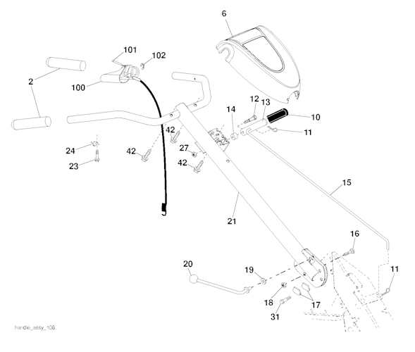 Husqvarna Motorhacken 96093001204 DRT900H