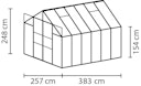 Vitavia Gewächshaus Uranus 9900 inkl. 4 Dachfenstern - 9,9 m²