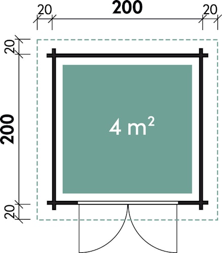 Wolff Finnhaus Gartenhaus Flachdachhaus Lüttich XS - Aktionsmodell