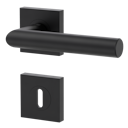 Vorschaubild Griffwerk LUCIA PROFESSIONAL PVD+ Schraubtechnik GK3 Rosetten eckig Buntbart Graphitschwarz PVD+