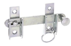 Alberts® Schlagladen-Überwurf, Feststell-Vorrichtung, galvanisch verzinkt dickschichtpassiviert, L 120mm,Platte18x65mm 314446