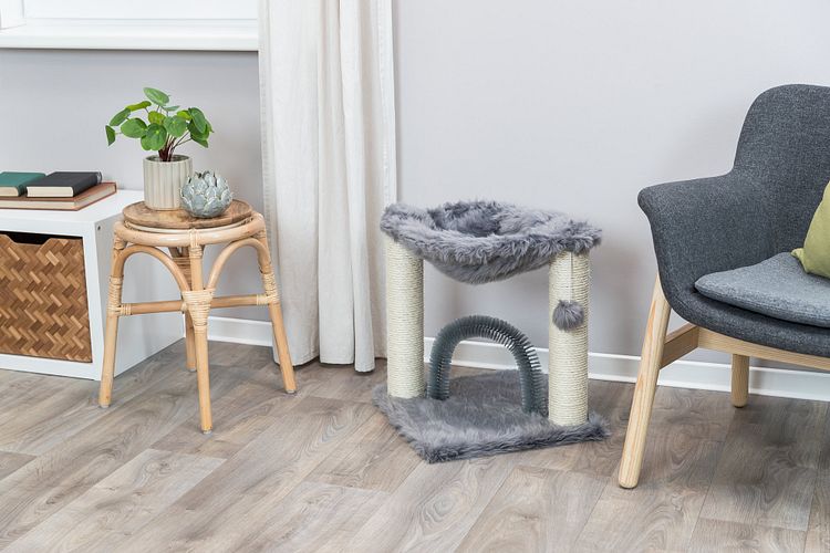 TRIXIE Kratzbaum Baza mit Bürste, 50 cm, grau