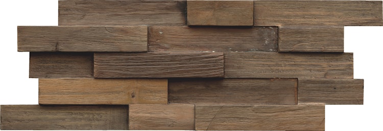 INDO rustikale Holzwandverkleidung Teak DA52050CH Charred