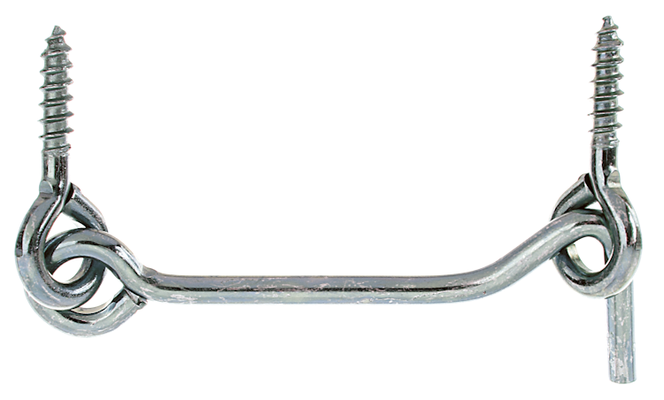 Alberts® Sturmhaken, mit Öse, galvanisch verzinkt dickschichtpassiviert, zum Einschrauben, Haken 80x⌀4 mm,Karte à 1 St. 903817