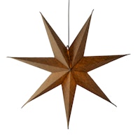 Konstsmide Weihnachtsbeleuchtung Weihnachtsstern Leinenoptik in hanffarben 78 cm