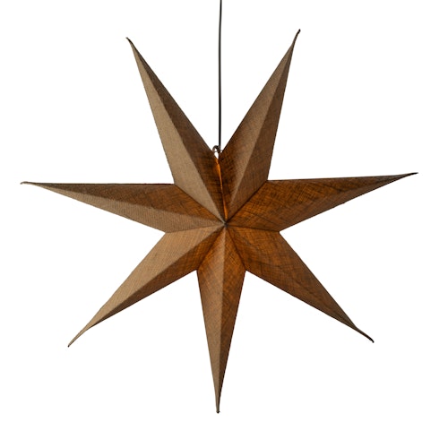 Konstsmide Weihnachtsbeleuchtung Weihnachtsstern Leinenoptik in hanffarben 78 cm