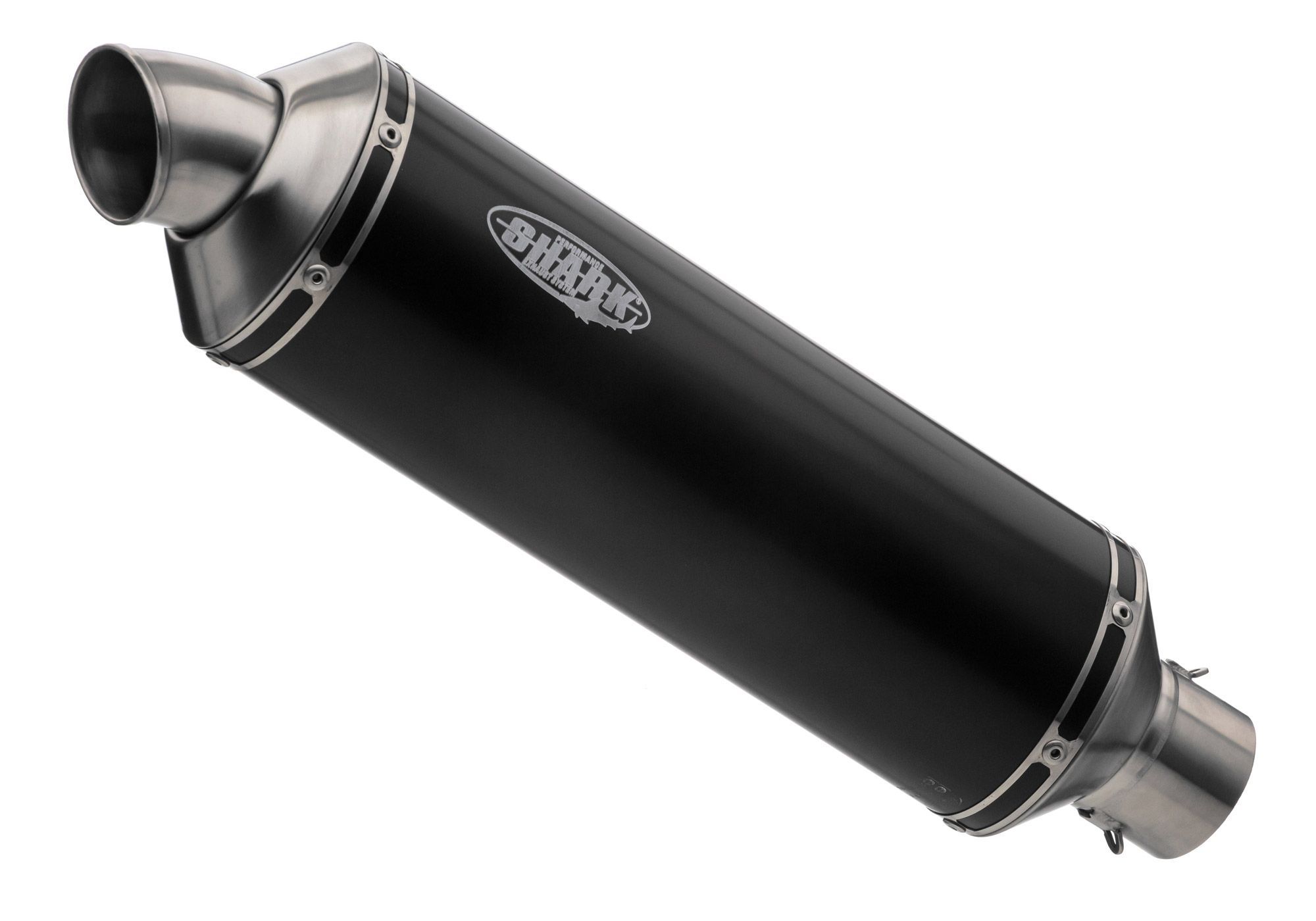 Shark Performance SLIP-ON Aluminium eloxiert/Endkappe Edelstahl gebürstet schwarz Trophy für YAMAHA Ténéré 700,Ténéré 700  EURO4 EURO5 EURO5+