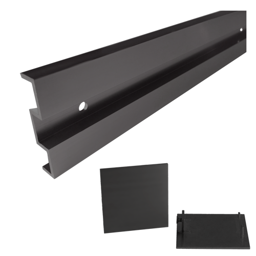 Griffwerk Abstand-Set 120 -Kaschmirgrau 12,5er Distanzpr., verl. Endk. -2000mm