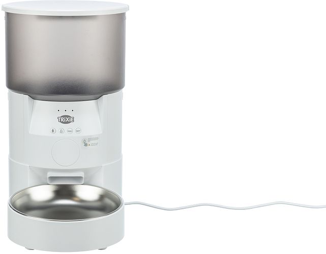TRIXIE Futterautomat TX-S Smart 3.0L, 3 l/18 × 31 × 18 cm, weiß