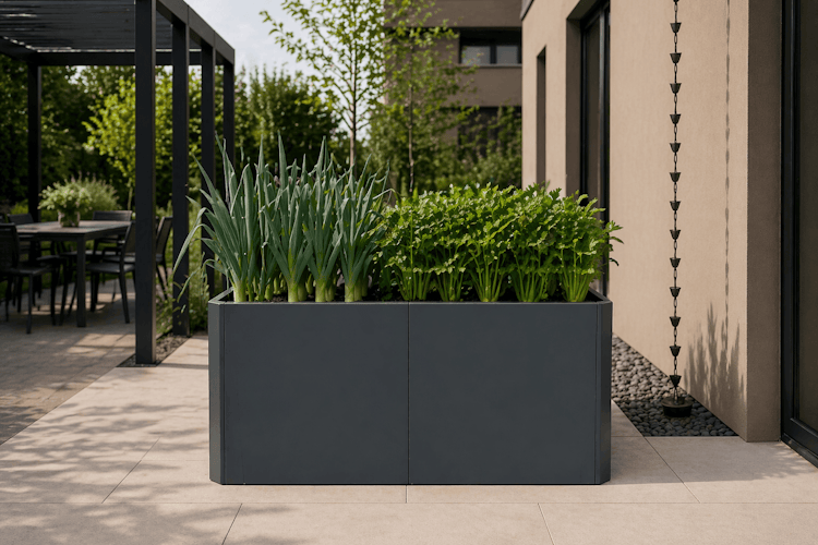 Premium Hochbeet aus Stahl anthrazit 120 x 80 x 75 cm
