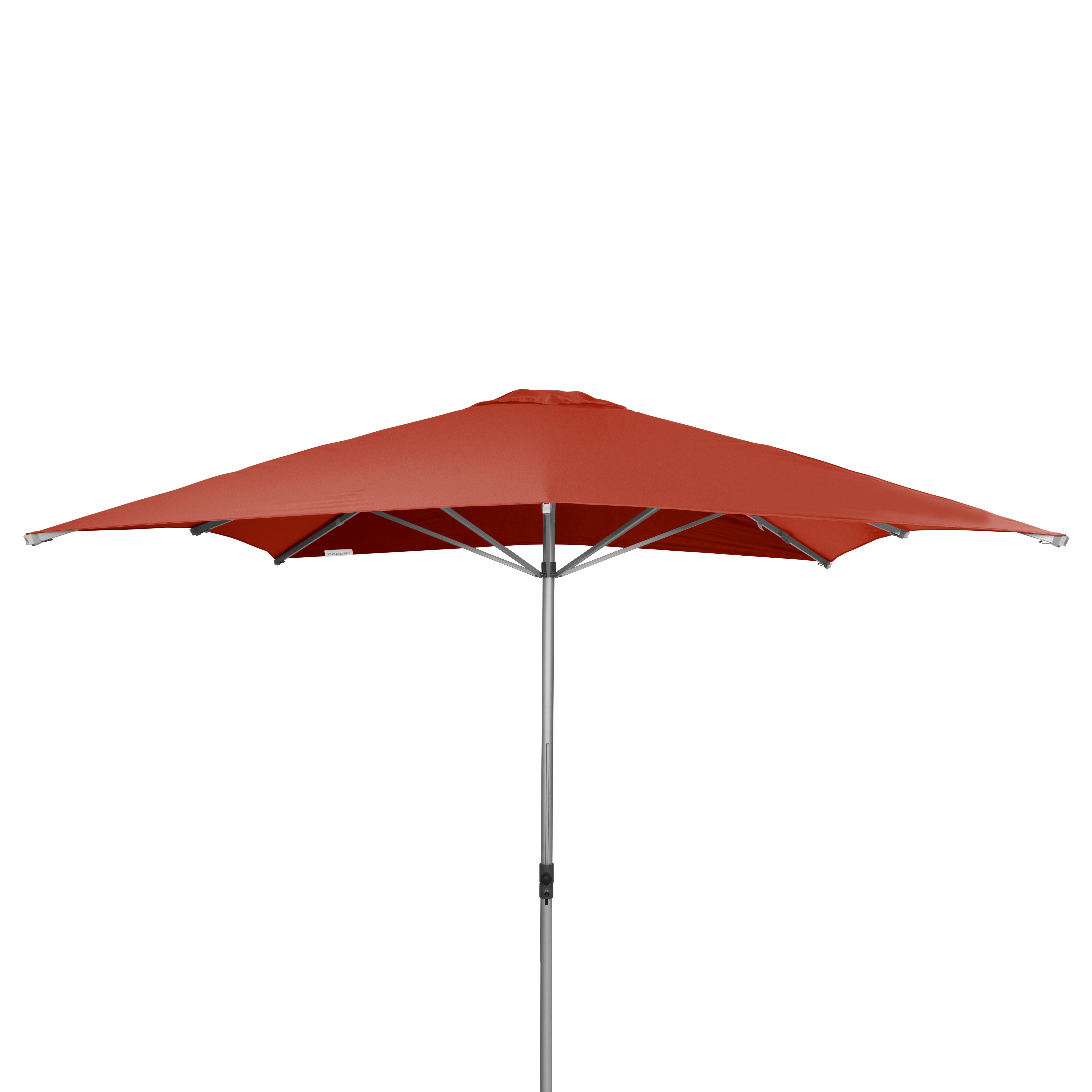 doppler Mittelmastschirm ALU EXPERT 300 x 300 Telescope, Aluminium Silber / 100 % Polyester 180 g/m² Terracotta