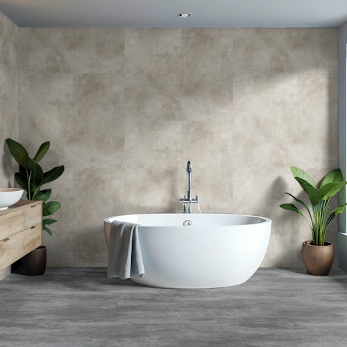 Revét Vinyl Wandfliese Beige Matt 120 x 60 cm