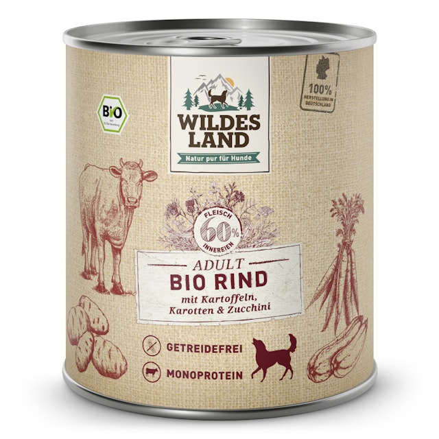Wildes Land BIO Hundenassfutter 800gVorschaubild