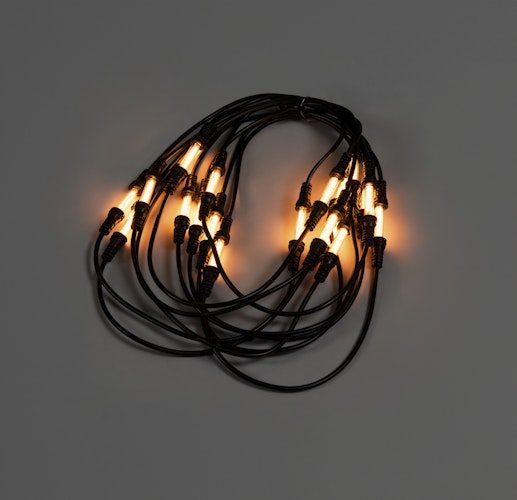 Konstsmide Weihnachtsbeleuchtung LED Lichterkette Basis-Set 20 bernsteinfarbene Dioden inkl. Dimmer und Memoryfunktion