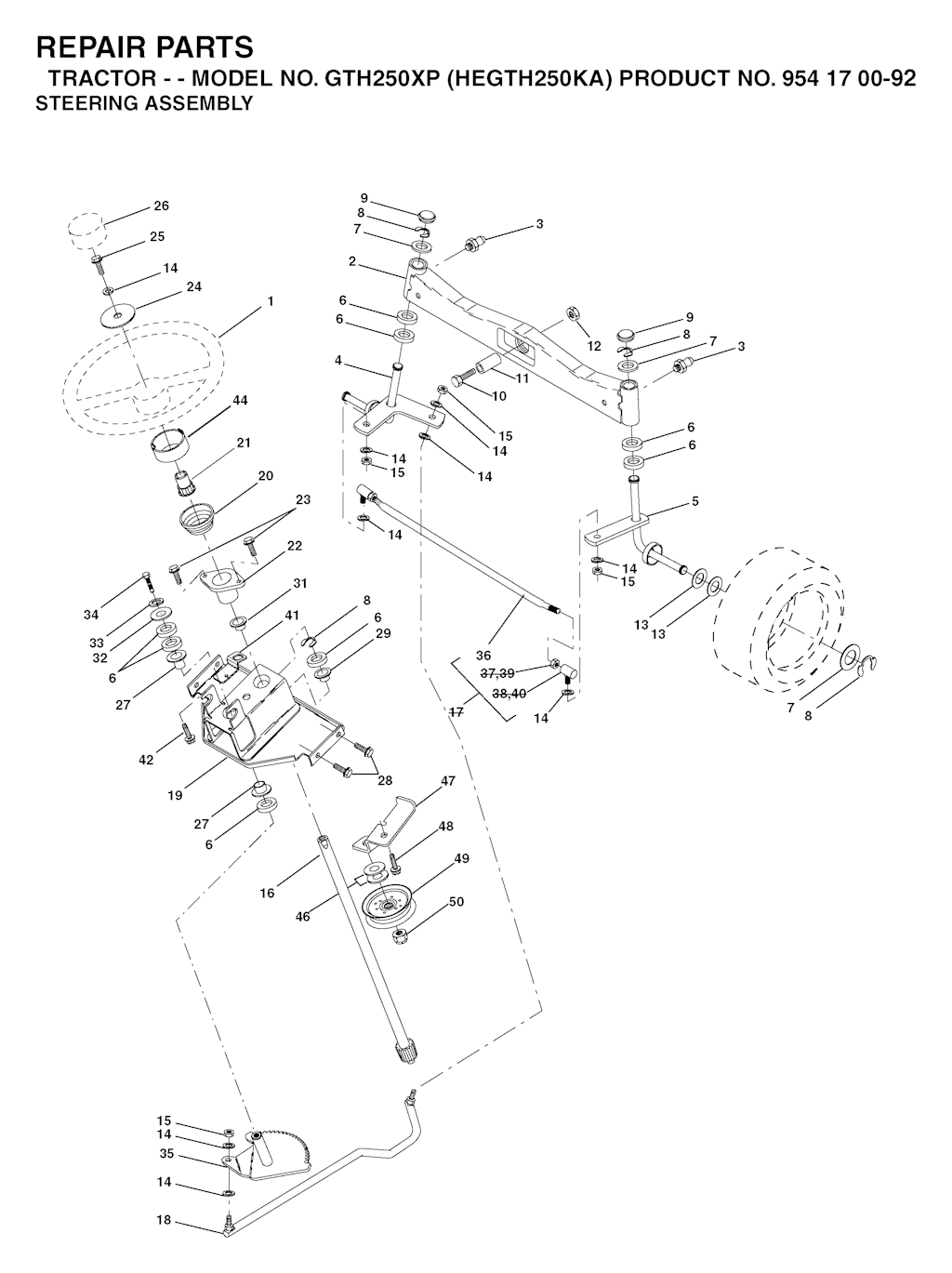 Explosionszeichnung Ersatzteile