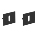 Vorschaubild Griffwerk FRAME | DESIGN MANUFAKTUR ROSETTE -Graphitschwarz Rosettenpaar eckig -Prontofix -BB