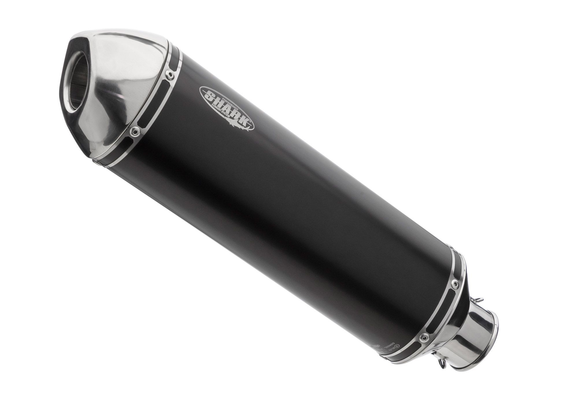 Shark Performance SLIP-ON Aluminium eloxiert/Endkappe Edelstahl poliert schwarz DSX-5 für HONDA CB1300 ,CB1300S   