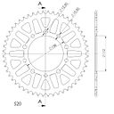 Vorschaubild Supersprox Alu-Kettenrad 525 43Z (Rot)