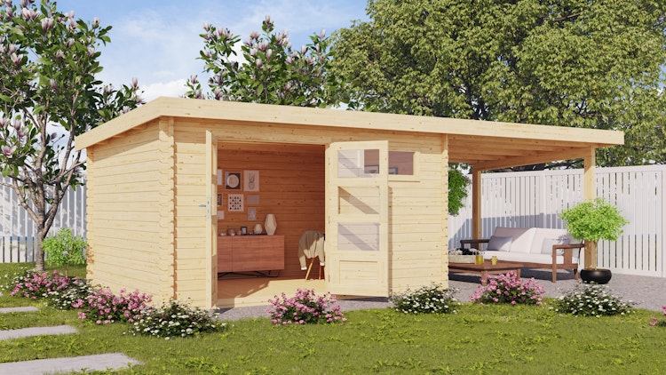 Karibu Woodfeeling Gartenhaus Bastrup 8 - 28 mm