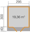Vorschaubild Weka Gartenhaus 179 - 28 mm