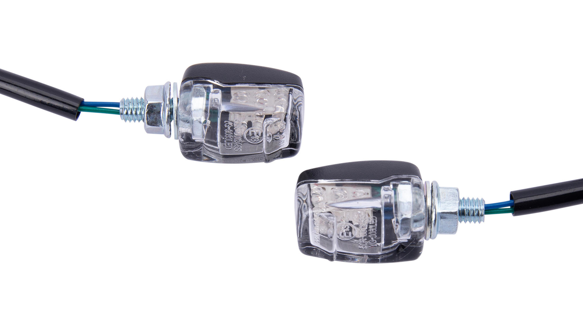 Spec X LED-Blinker Schwarz E-Short Paar