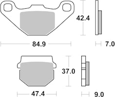 SBS Bremsbelag 544RSI Offroad Racing Sinter