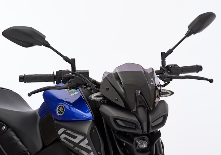ERMAX Naked-Bike-Scheibe Acrylic durchsichtig Schwarz getönt für YAMAHA MT-125