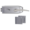 Vorschaubild Griffwerk CREATIVO 1.0 -Edelstahl matt Ganzglastürbeschlagset -3-teiliger Bandsatz -mit Griff MARISA Schraubt. -SG -WC Schl.ggs